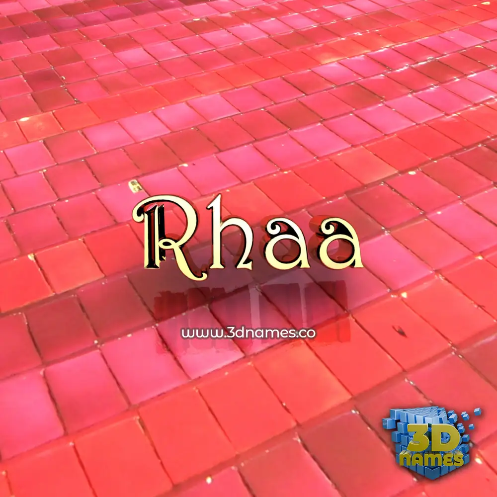 rhaa in Red Tiles style - 3D name wallpaper