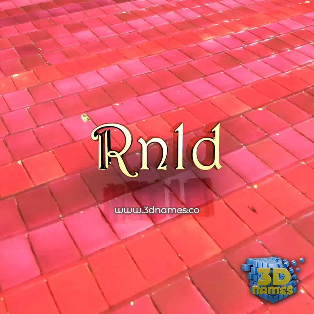 rnld in Red Tiles style - 3D name wallpaper