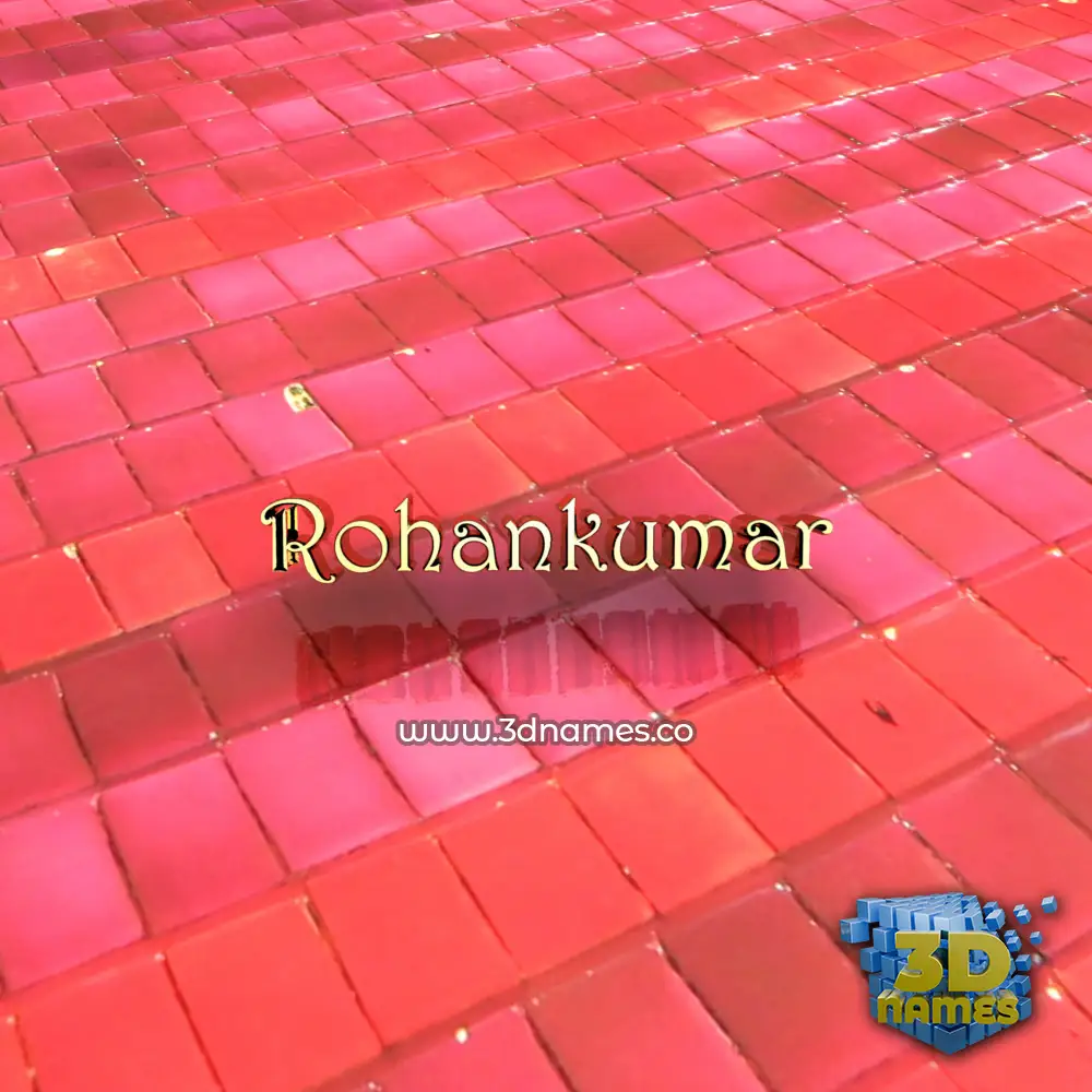 rohankumar in Red Tiles style - 3D name wallpaper