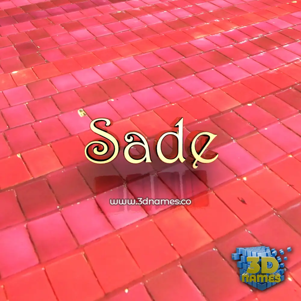 sade in Red Tiles style - 3D name wallpaper