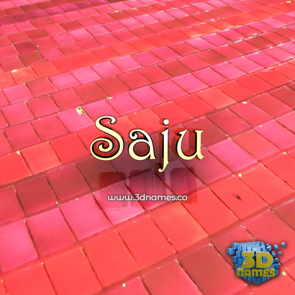 saju in Red Tiles style - 3D name wallpaper