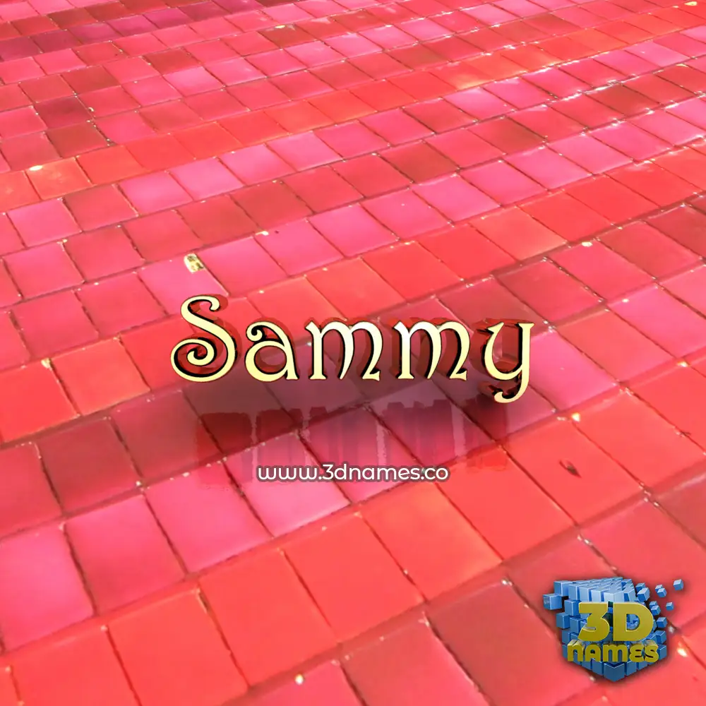 sammy in Red Tiles style - 3D name wallpaper