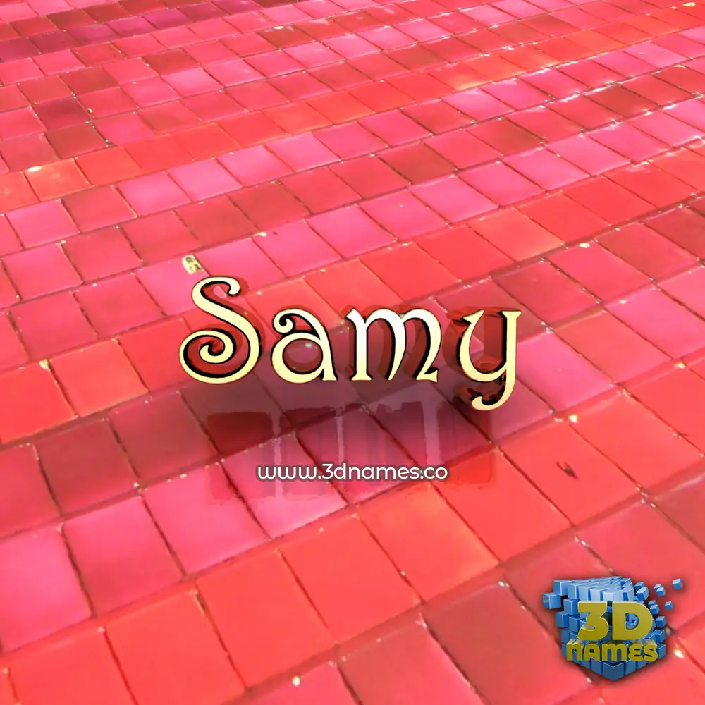 samy in Red Tiles style - 3D name wallpaper