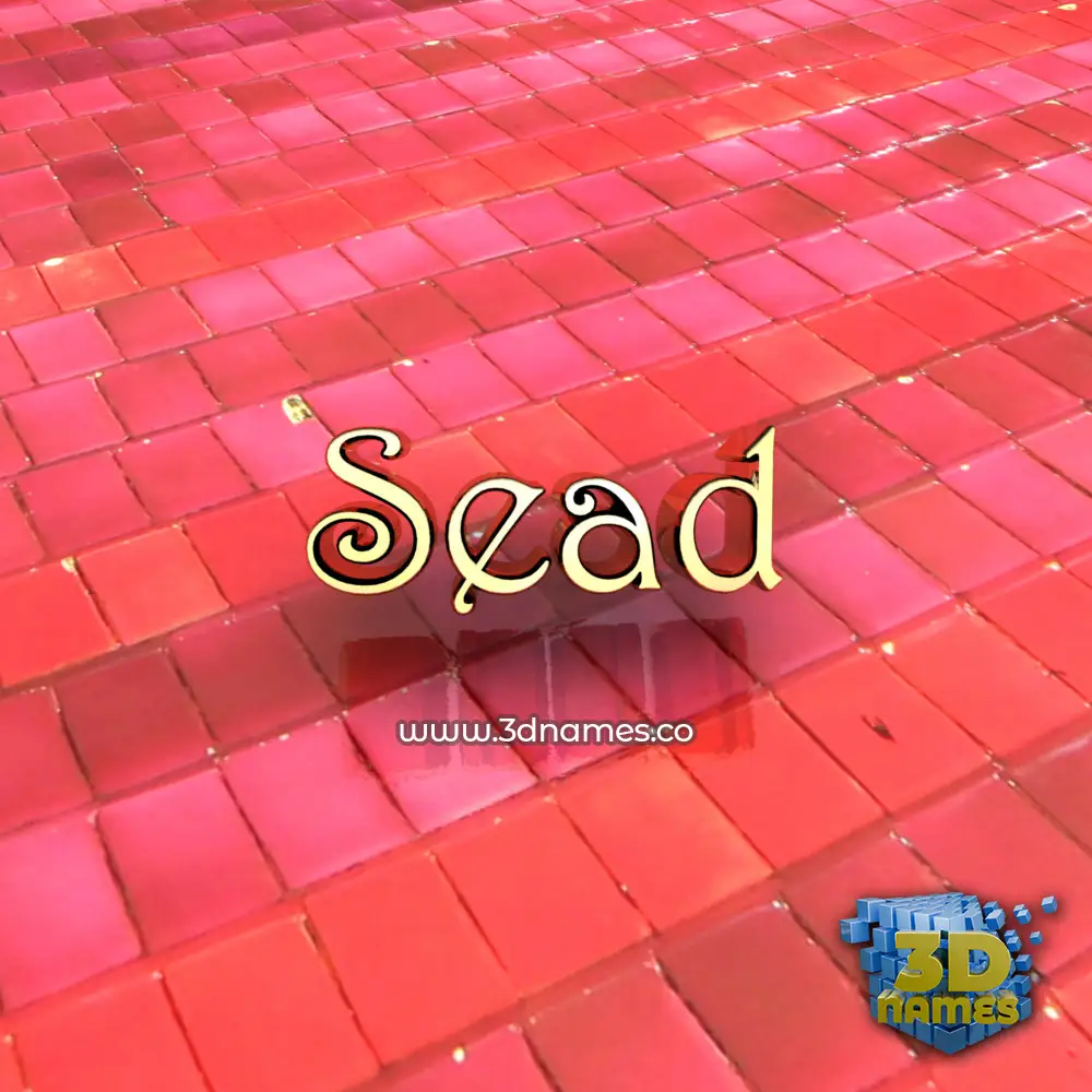 sead in Red Tiles style - 3D name wallpaper