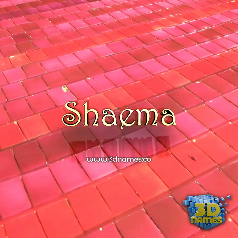 shaema in Red Tiles style - 3D name wallpaper