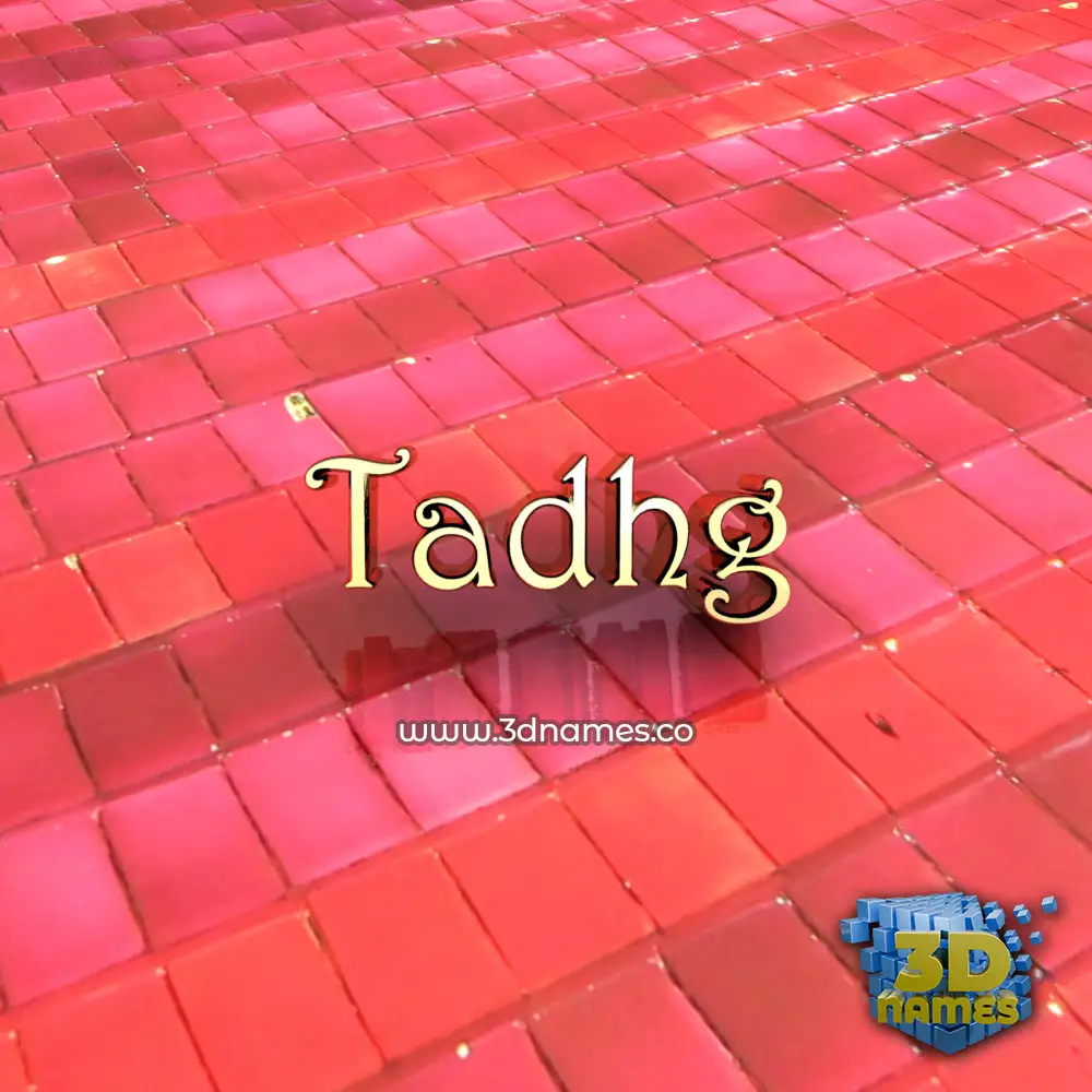 tadhg in Red Tiles style - 3D name wallpaper