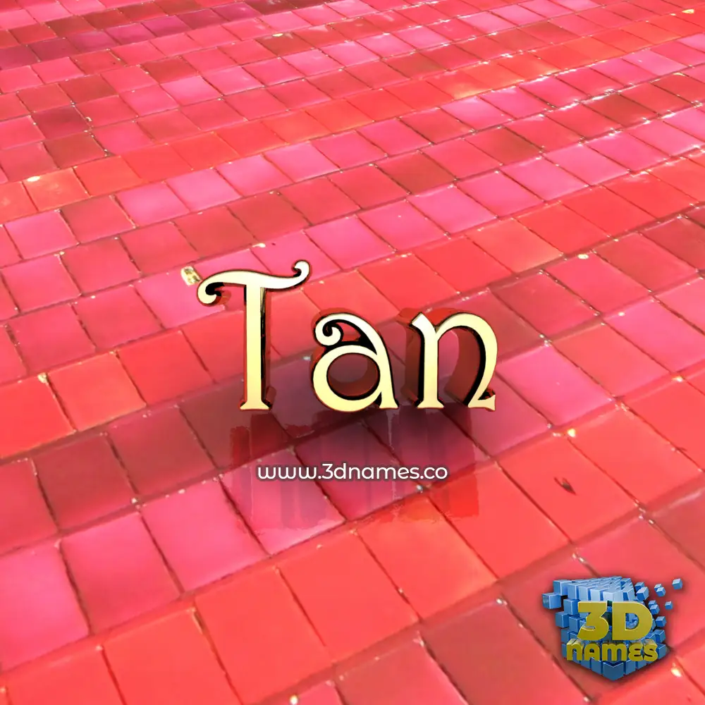 tan in Red Tiles style - 3D name wallpaper