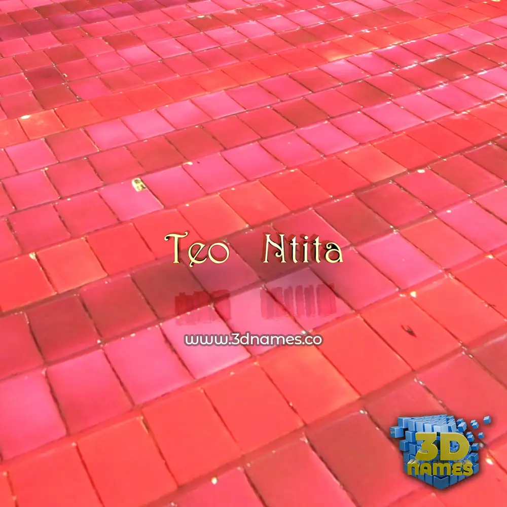 teo   ntita in Red Tiles style - 3D name wallpaper