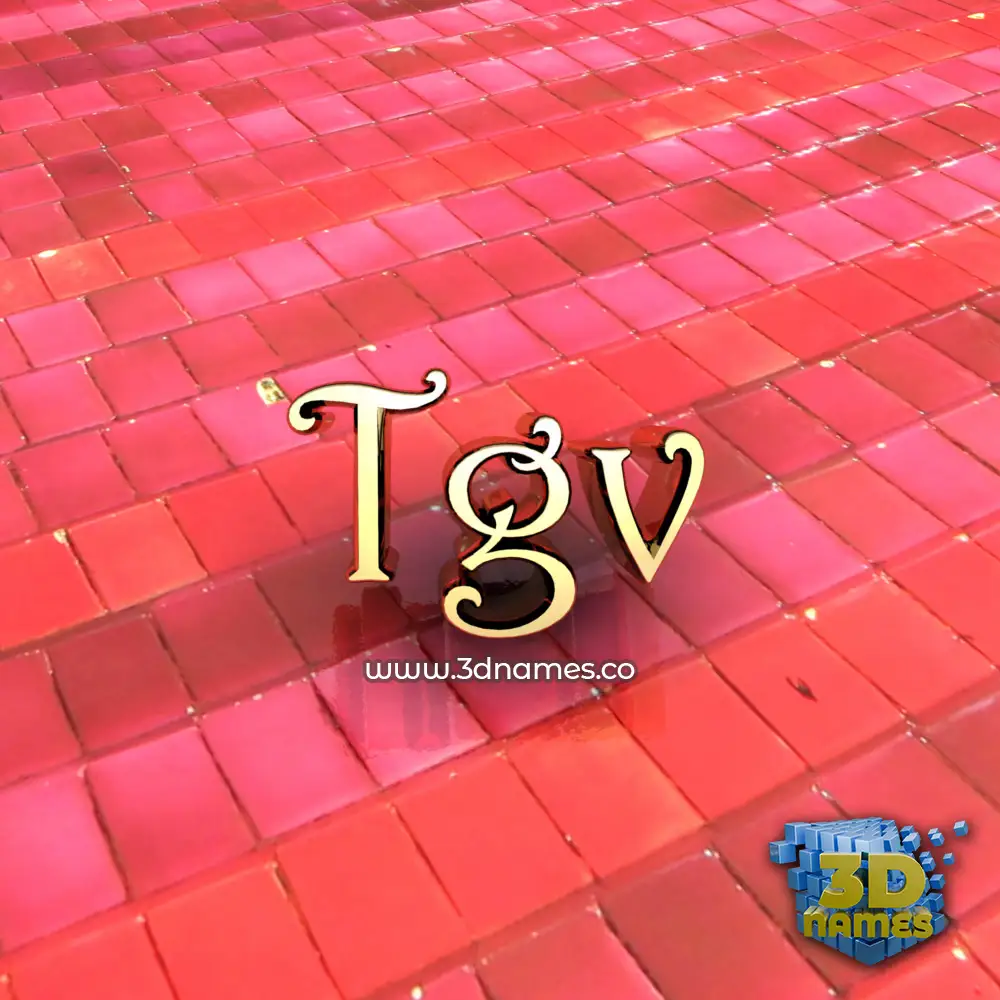 tgv in Red Tiles style - 3D name wallpaper
