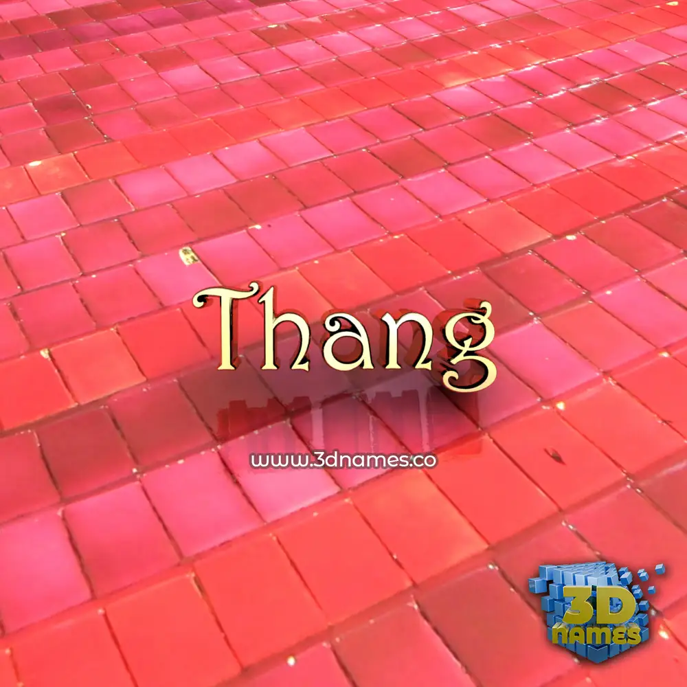 thang in Red Tiles style - 3D name wallpaper