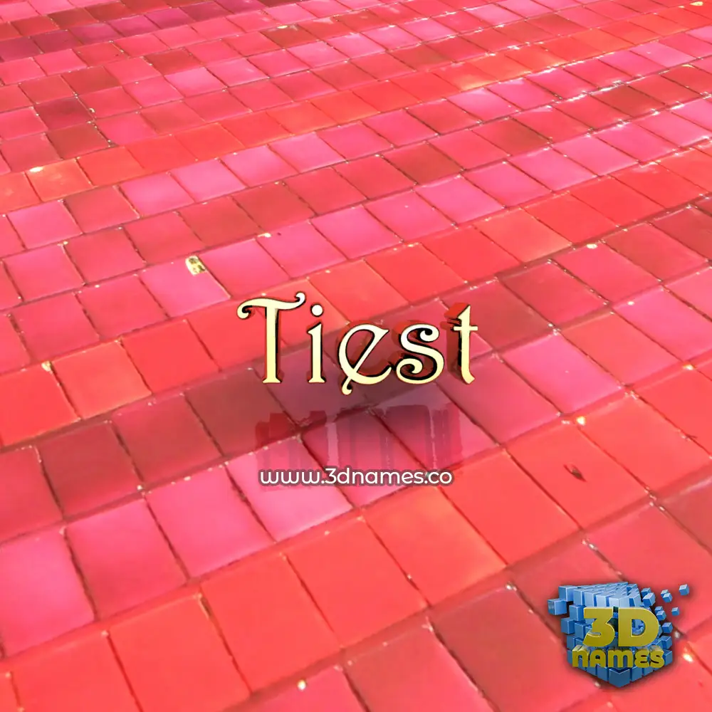 tiest in Red Tiles style - 3D name wallpaper