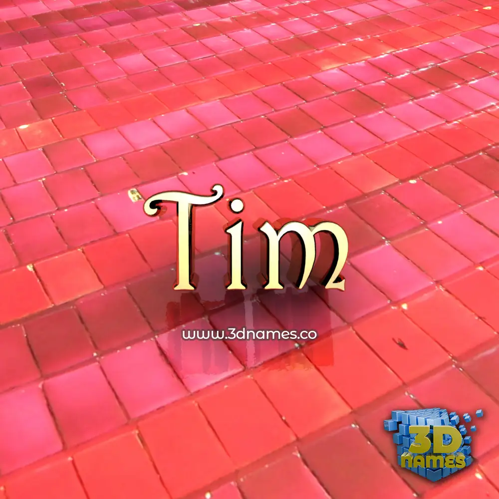 tim in Red Tiles style - 3D name wallpaper