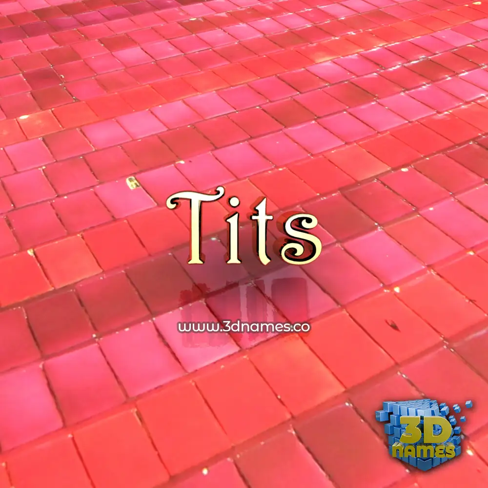 tits in Red Tiles style - 3D name wallpaper