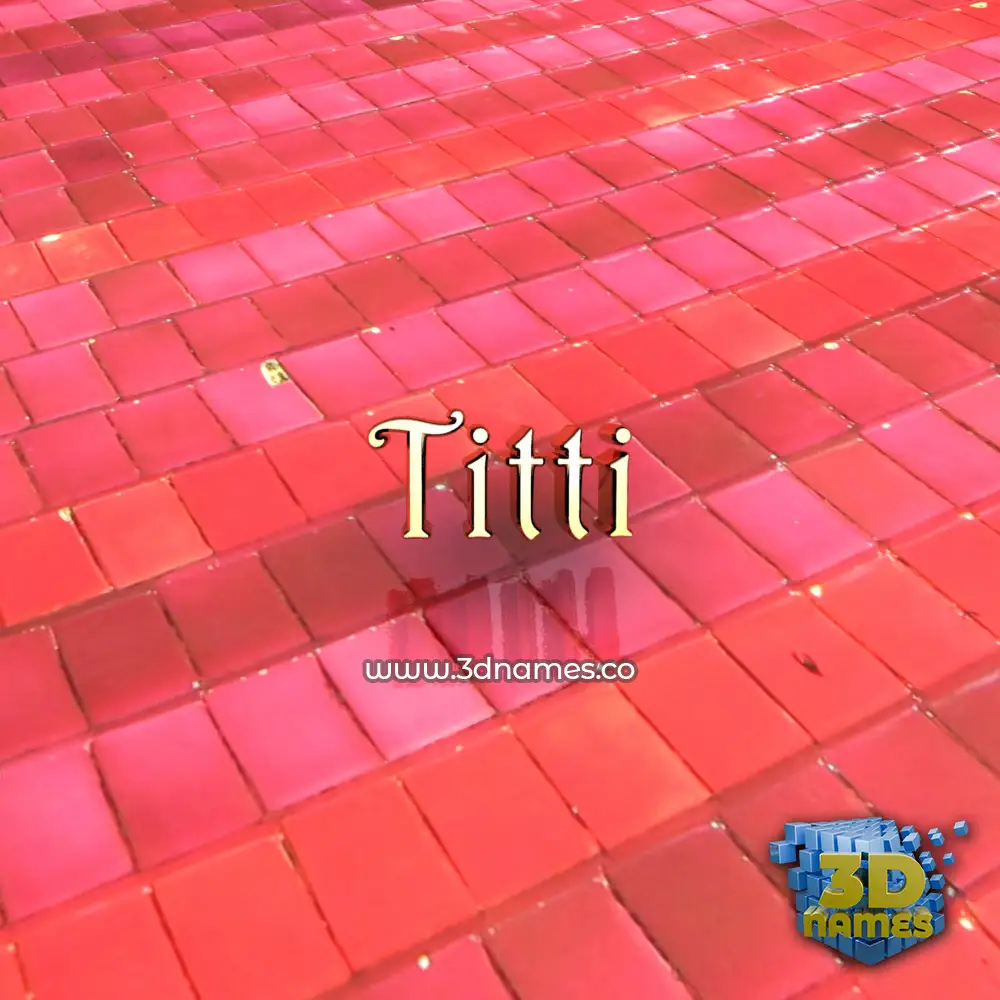 titti in Red Tiles style - 3D name wallpaper