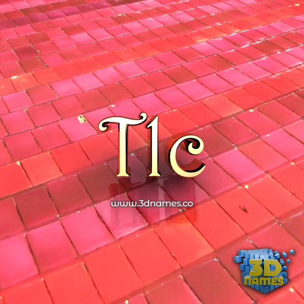 tlc in Red Tiles style - 3D name wallpaper