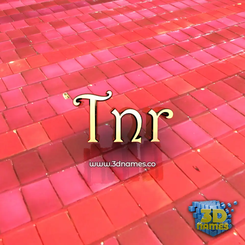 tnr in Red Tiles style - 3D name wallpaper