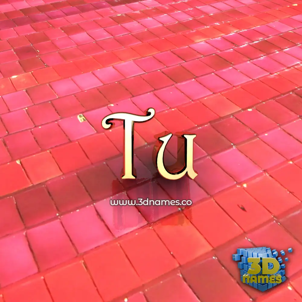 tu in Red Tiles style - 3D name wallpaper