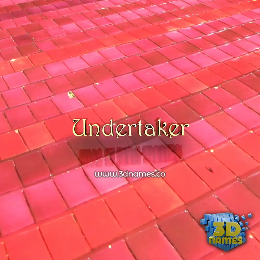 undertaker in Red Tiles style - 3D name wallpaper