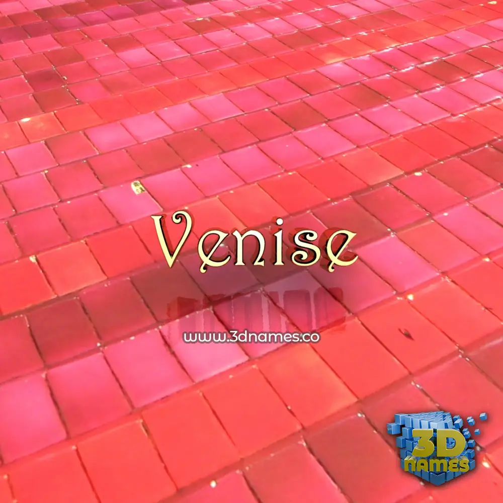 venise in Red Tiles style - 3D name wallpaper