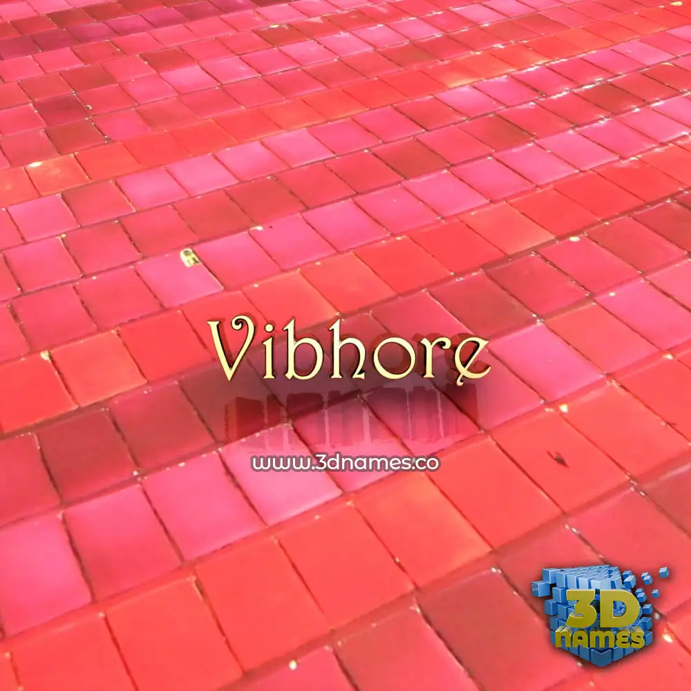 vibhore in Red Tiles style - 3D name wallpaper