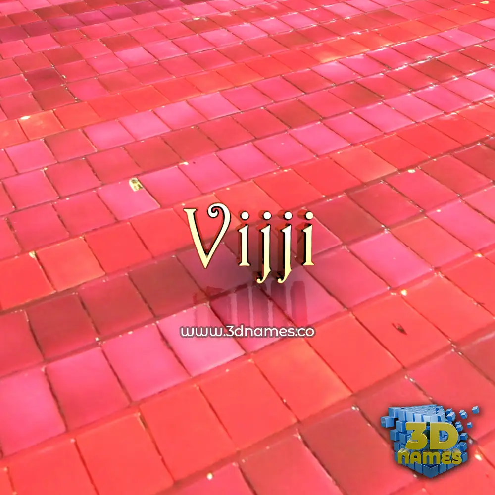 vijji in Red Tiles style - 3D name wallpaper