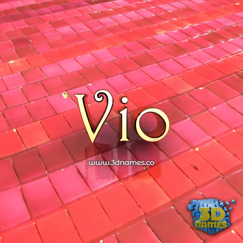 vio in Red Tiles style - 3D name wallpaper