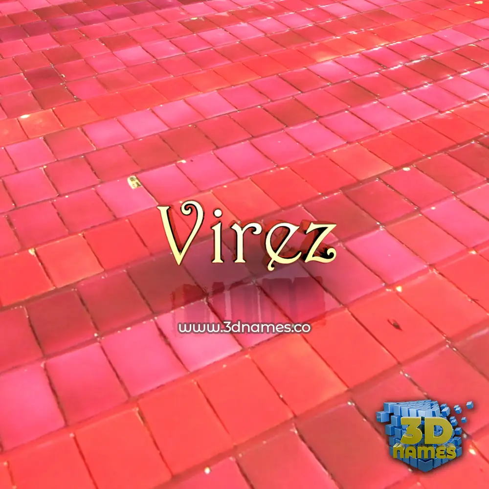 virez in Red Tiles style - 3D name wallpaper