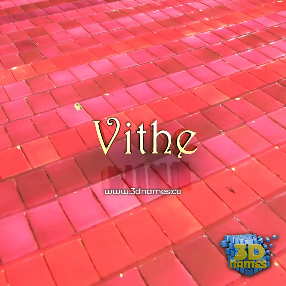 vithe in Red Tiles style - 3D name wallpaper