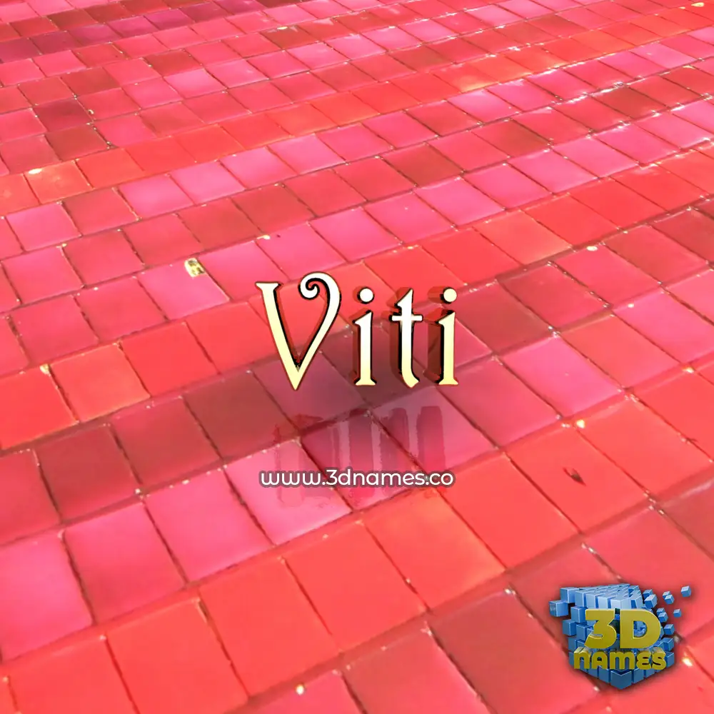 viti in Red Tiles style - 3D name wallpaper