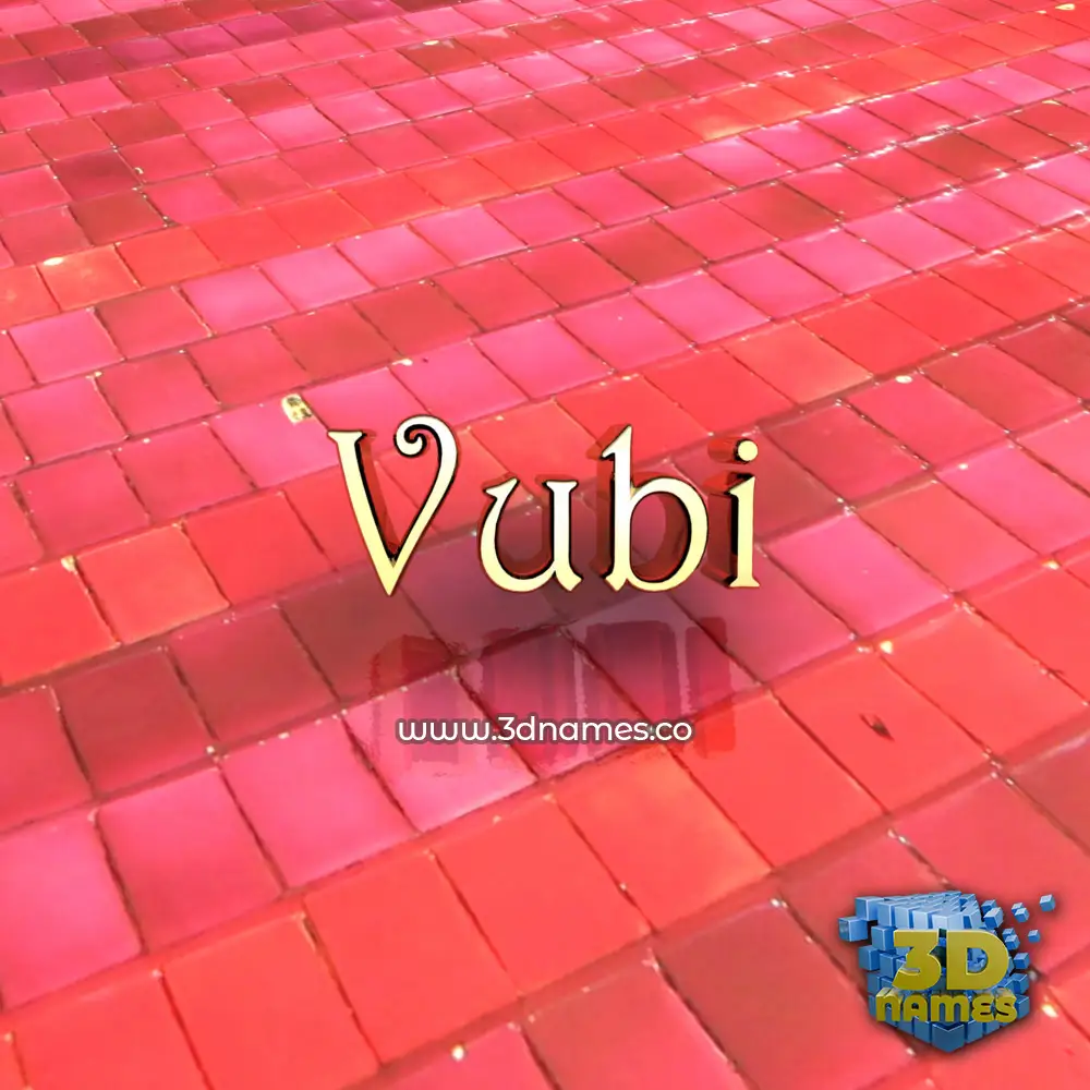 vubi in Red Tiles style - 3D name wallpaper