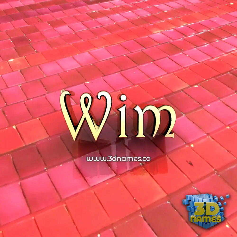 wim in Red Tiles style - 3D name wallpaper