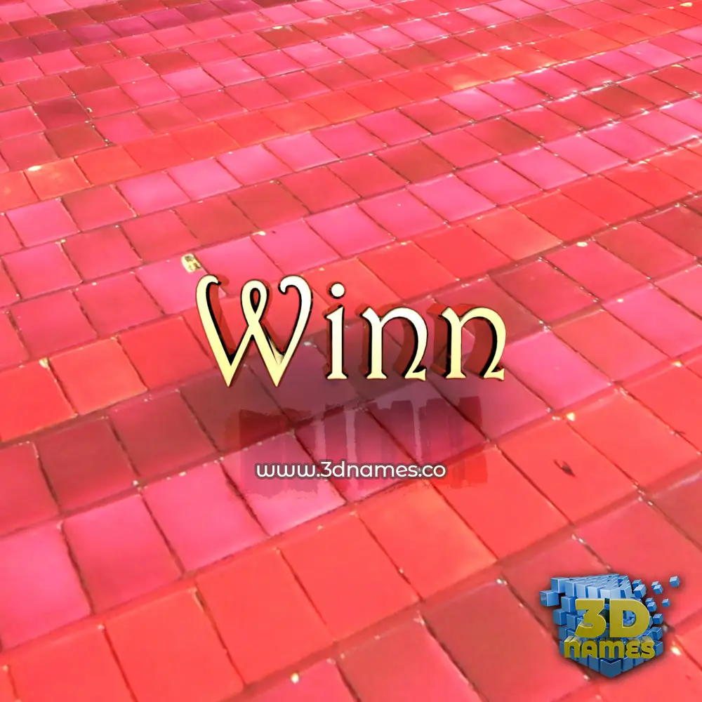 winn in Red Tiles style - 3D name wallpaper