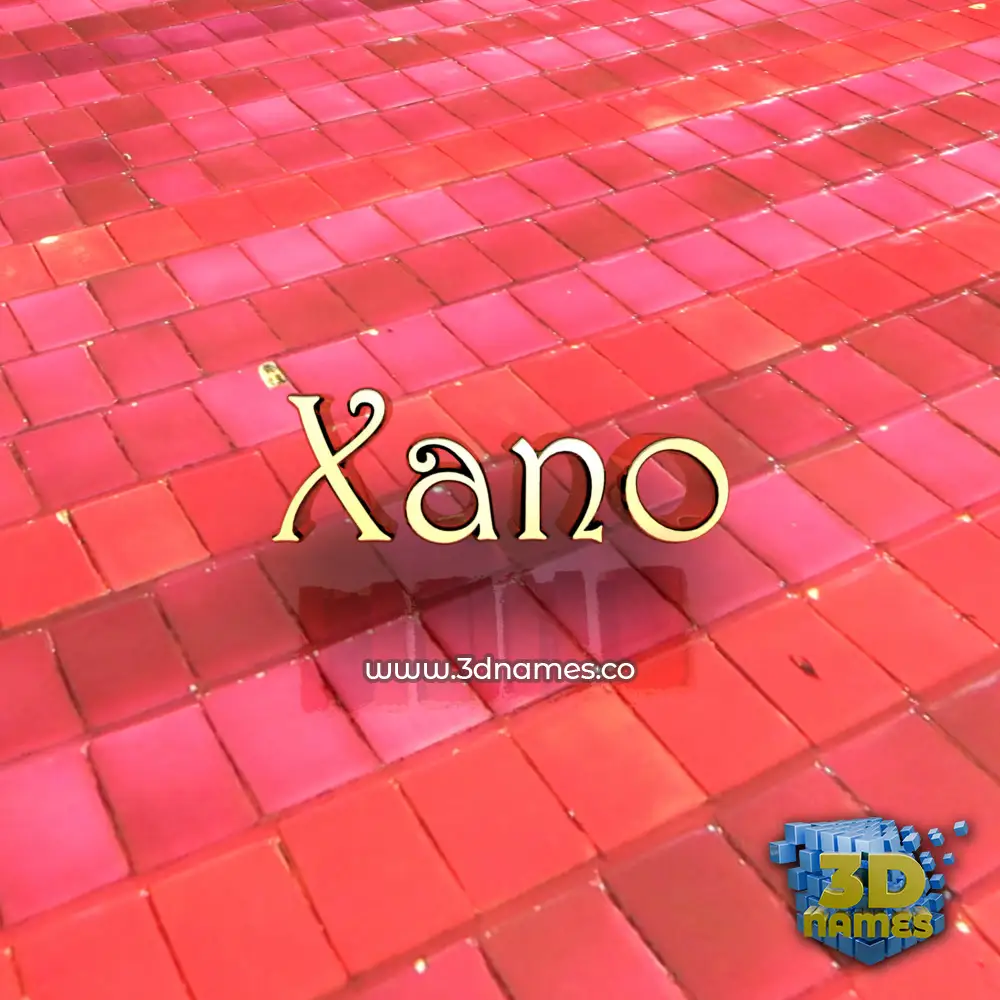 xano in Red Tiles style - 3D name wallpaper