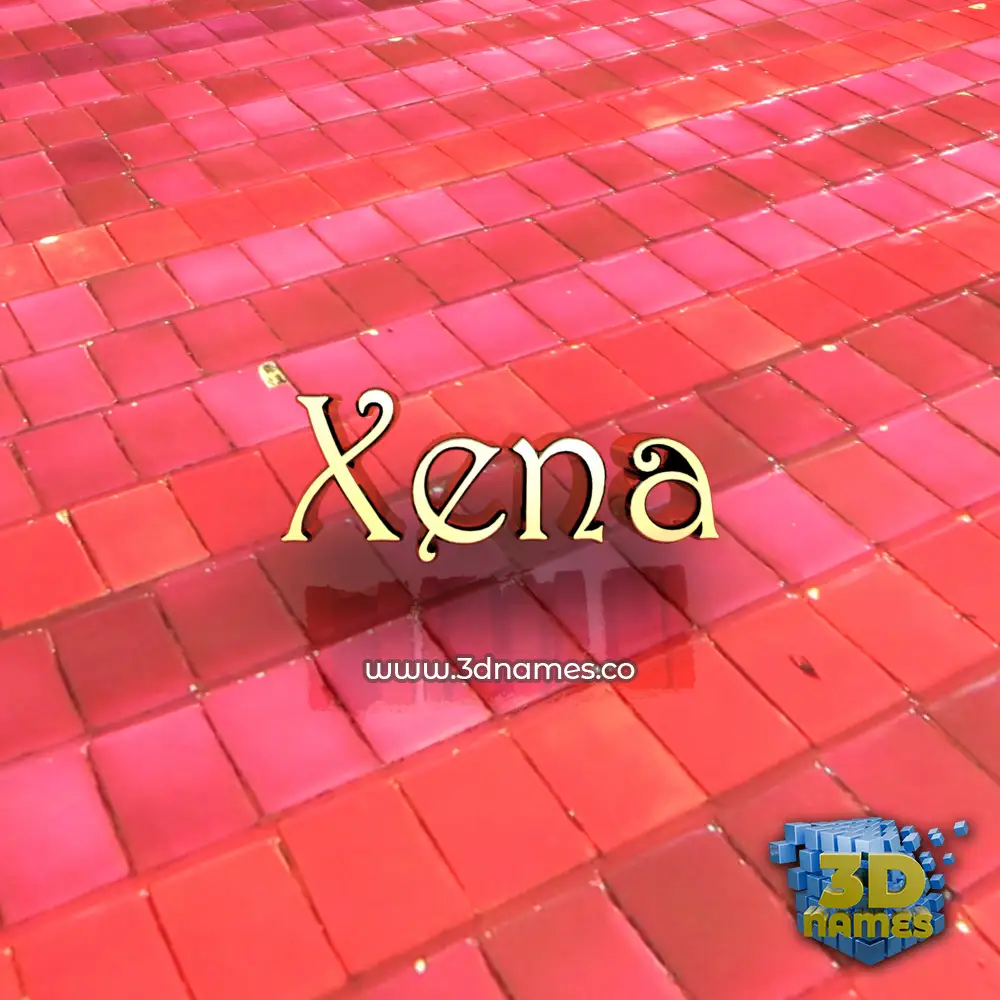 xena in Red Tiles style - 3D name wallpaper