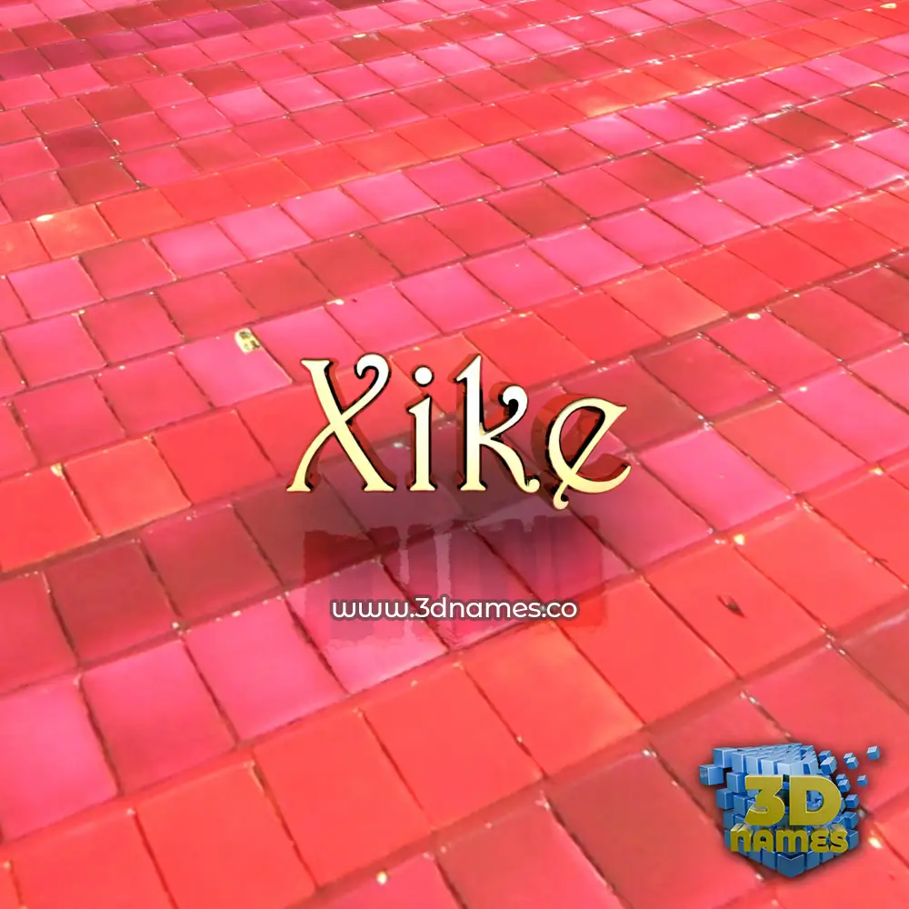 xike in Red Tiles style - 3D name wallpaper