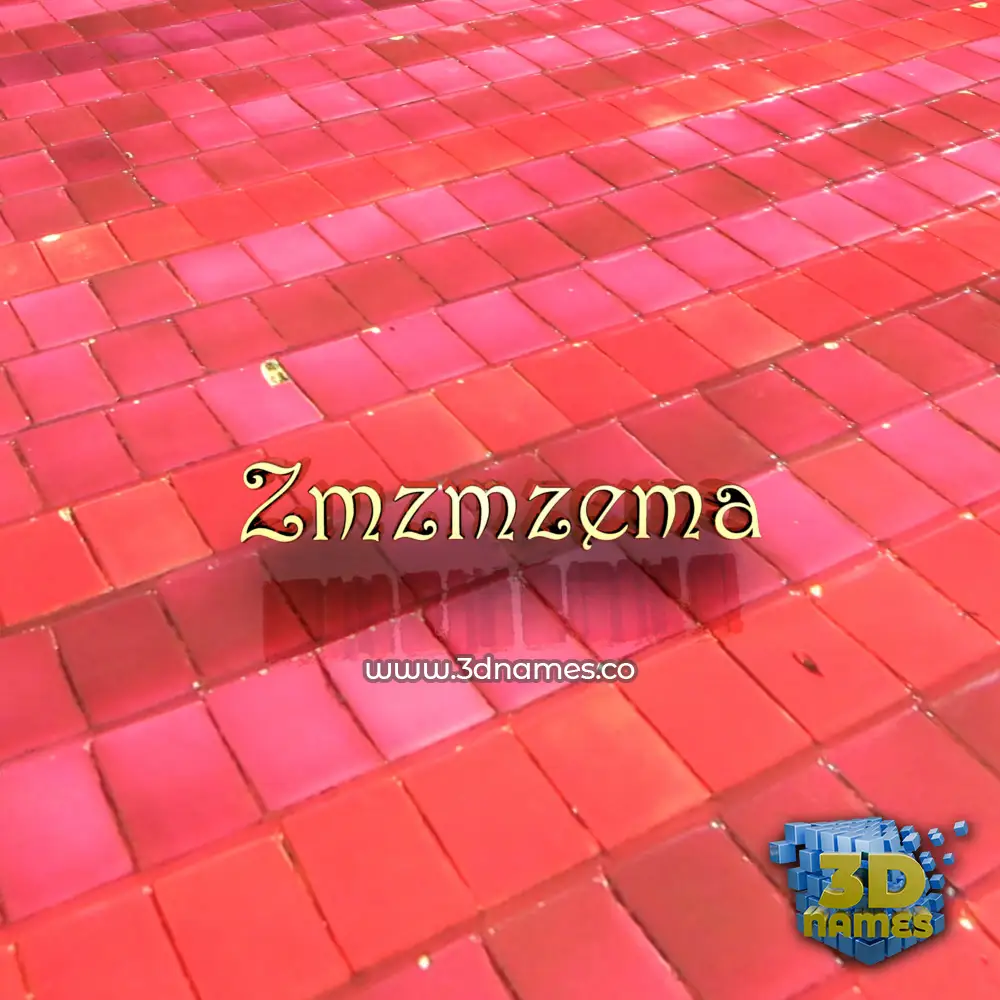 zmzmzema in Red Tiles style - 3D name wallpaper