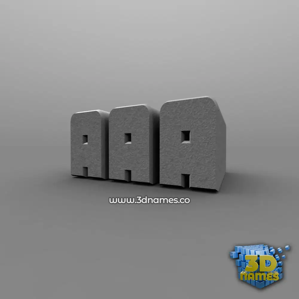 aaa in Solid Grey style - 3D name wallpaper
