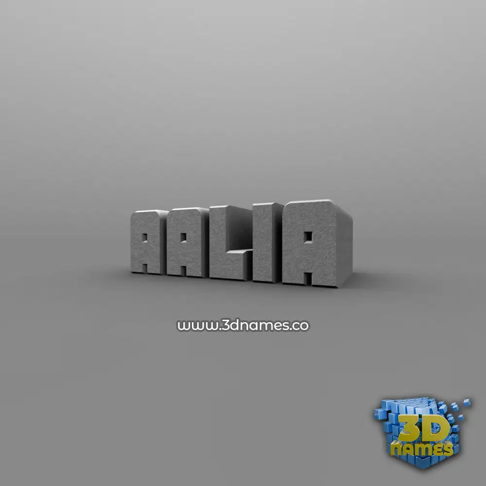 aalia in Solid Grey style - 3D name wallpaper