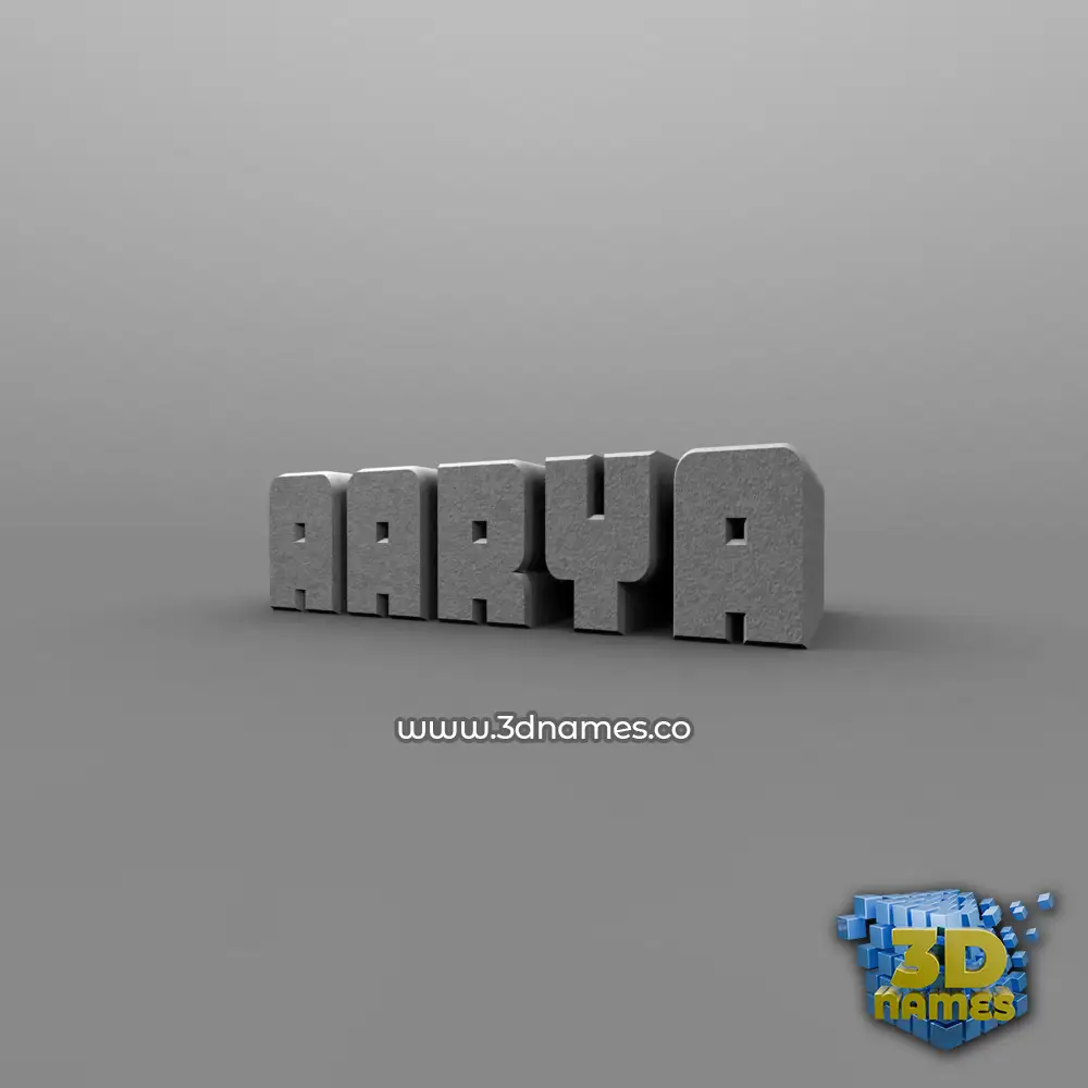 aarya in Solid Grey style - 3D name wallpaper