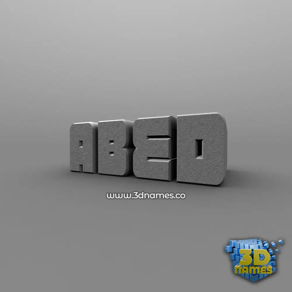 abed in Solid Grey style - 3D name wallpaper