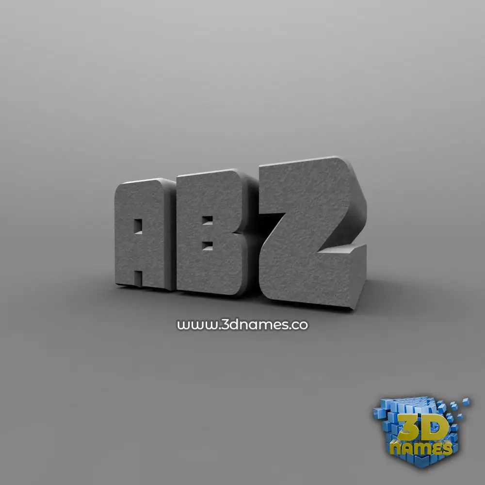 abz in Solid Grey style - 3D name wallpaper