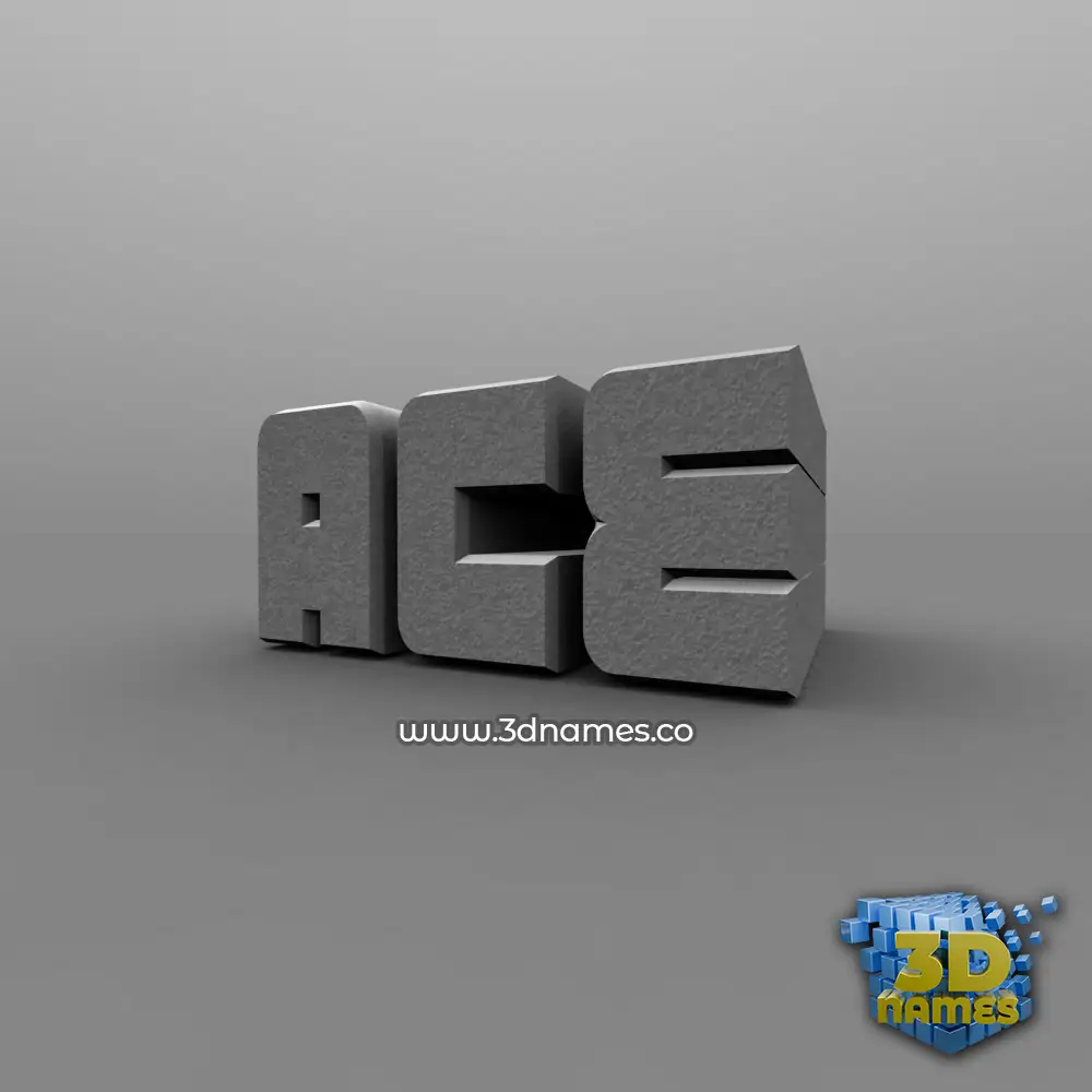 ace in Solid Grey style - 3D name wallpaper