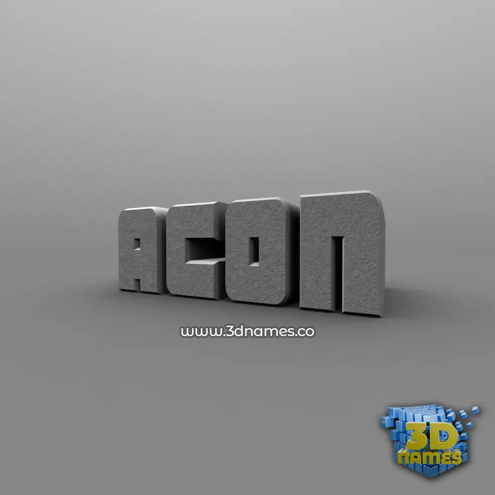 acon in Solid Grey style - 3D name wallpaper