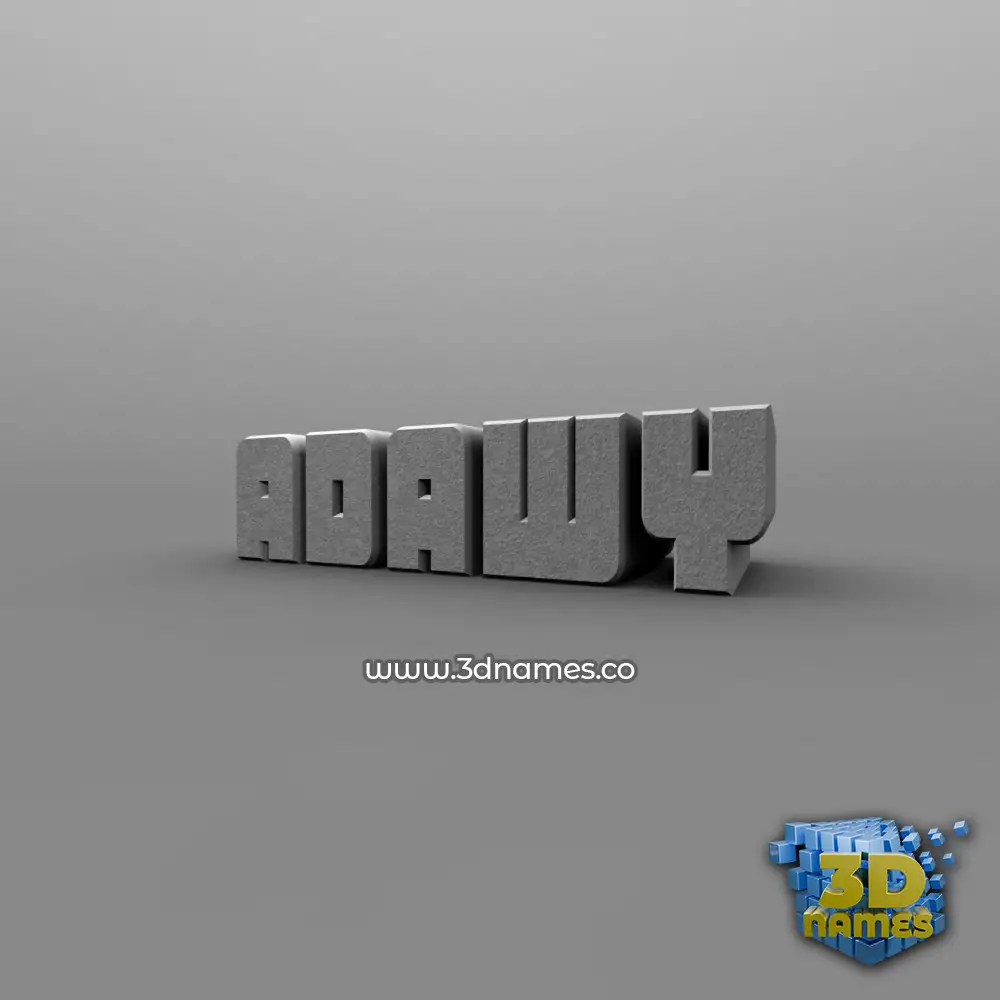 adawy in Solid Grey style - 3D name wallpaper