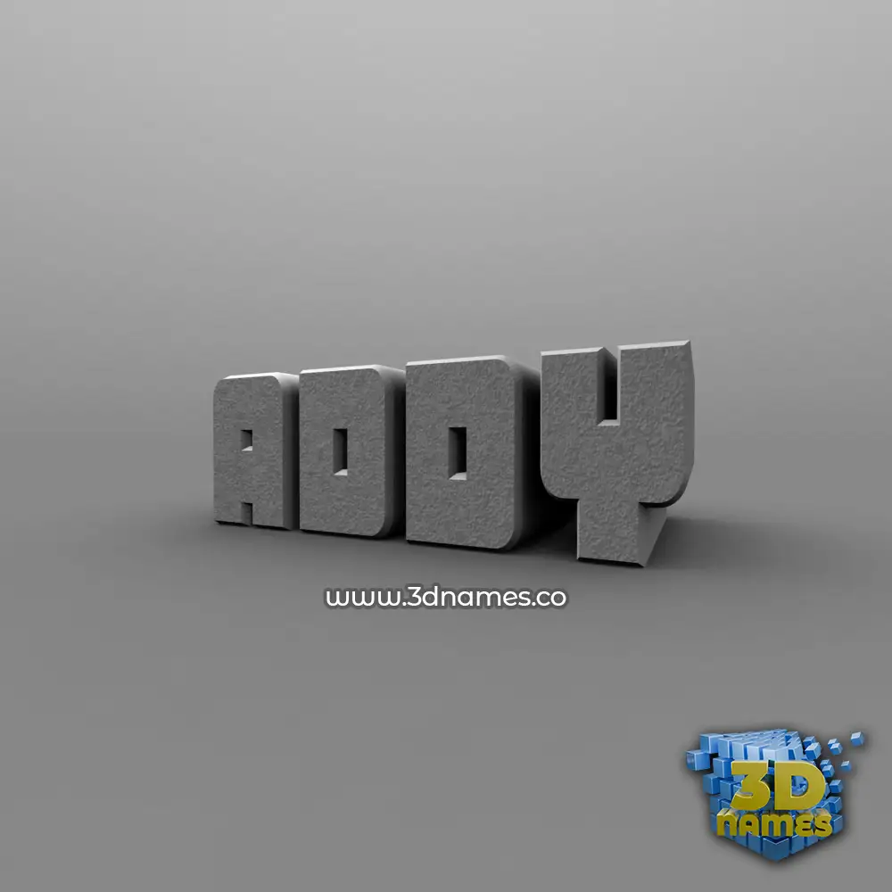 addy in Solid Grey style - 3D name wallpaper