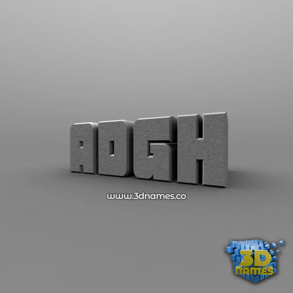 adgh in Solid Grey style - 3D name wallpaper