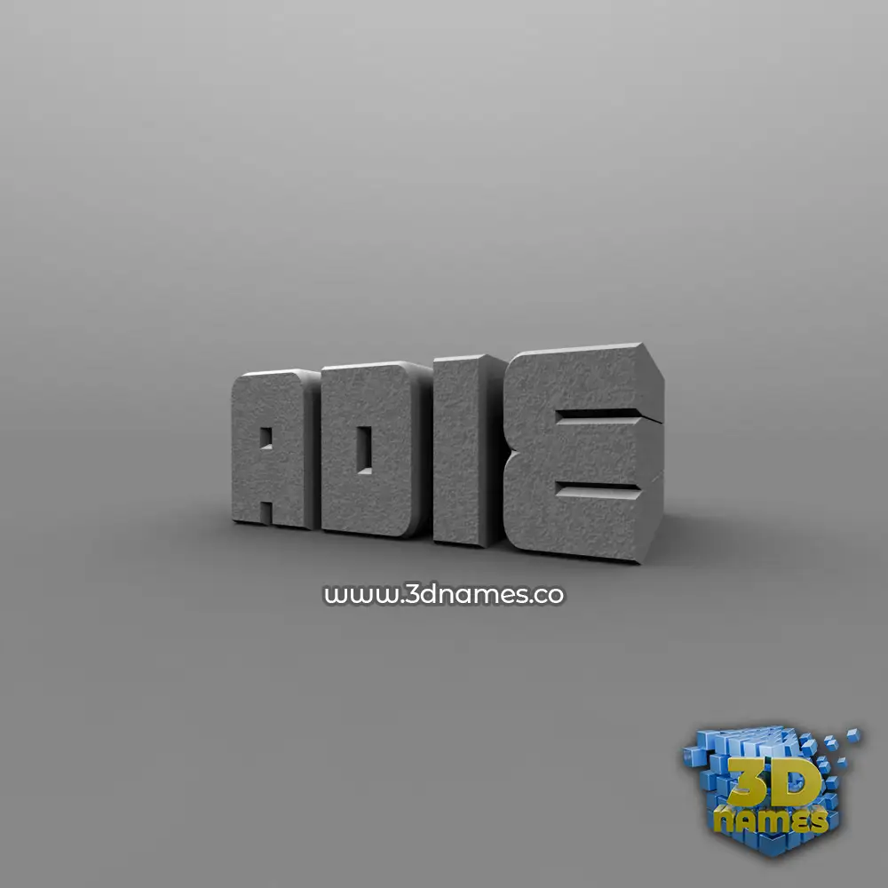 adie in Solid Grey style - 3D name wallpaper