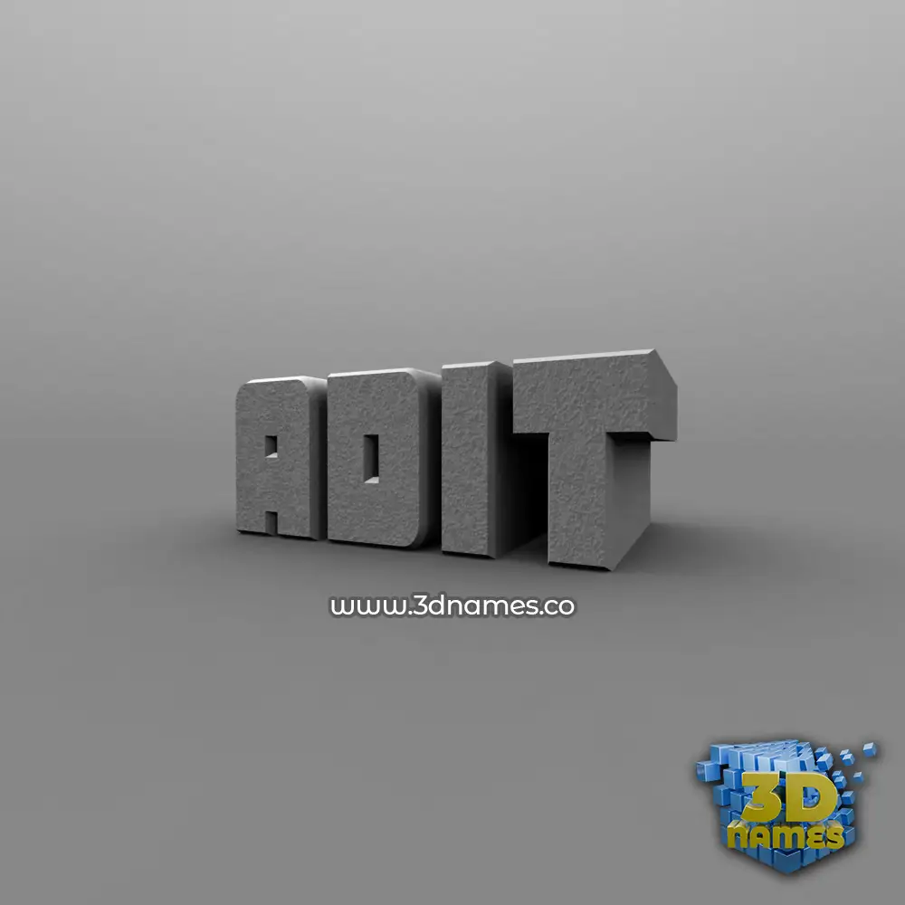 adit in Solid Grey style - 3D name wallpaper