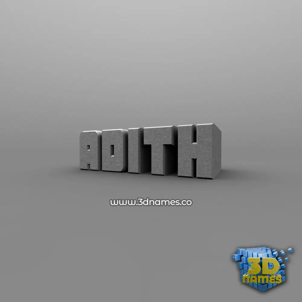 adith in Solid Grey style - 3D name wallpaper
