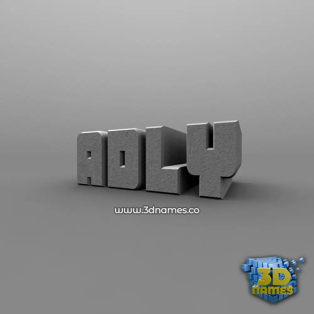 adly in Solid Grey style - 3D name wallpaper